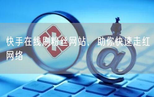 快手在线刷粉丝网站，助你快速走红网络
