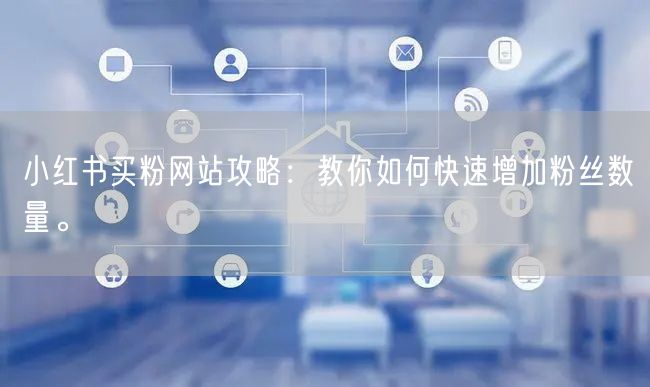 小红书买粉网站攻略：教你如何快速增加粉丝数量。