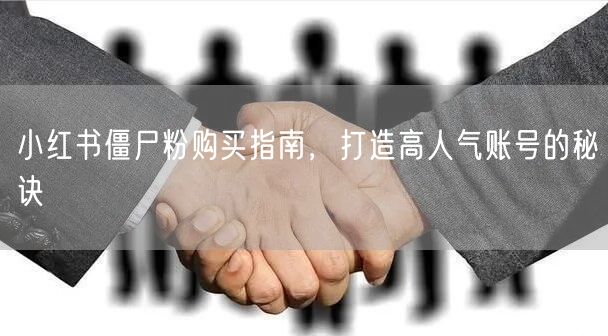 小红书僵尸粉购买指南，打造高人气账号的秘诀